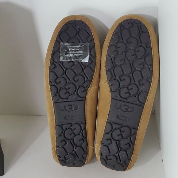 UGG Olsen Slipper Moccasin Chestnut Suede Wool Loafer Men's US 11 NIB - Picture 12 of 14